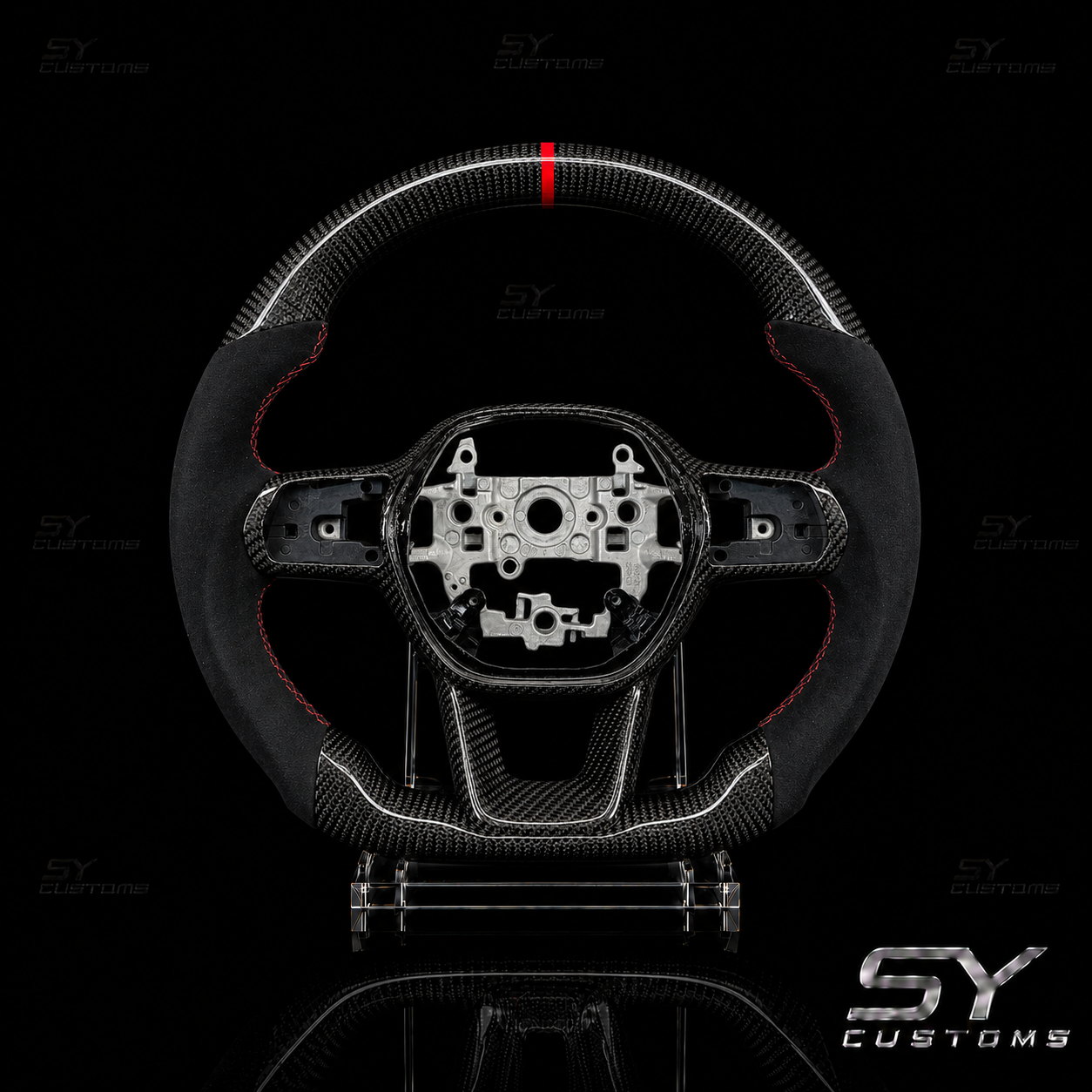 SY Customs Honda Type R Carbon Fiber Steering Wheel