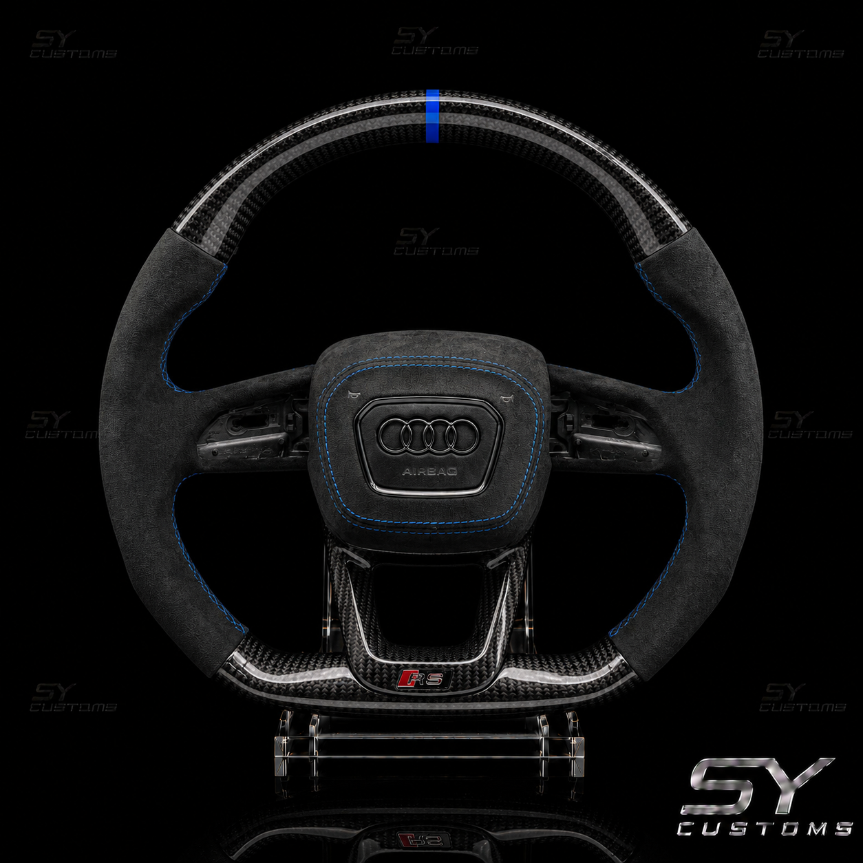 SY Customs 2019+ Audi Q7/Q8/SQ7/SQ8/RSQ8 Carbon Fiber Steering Wheel