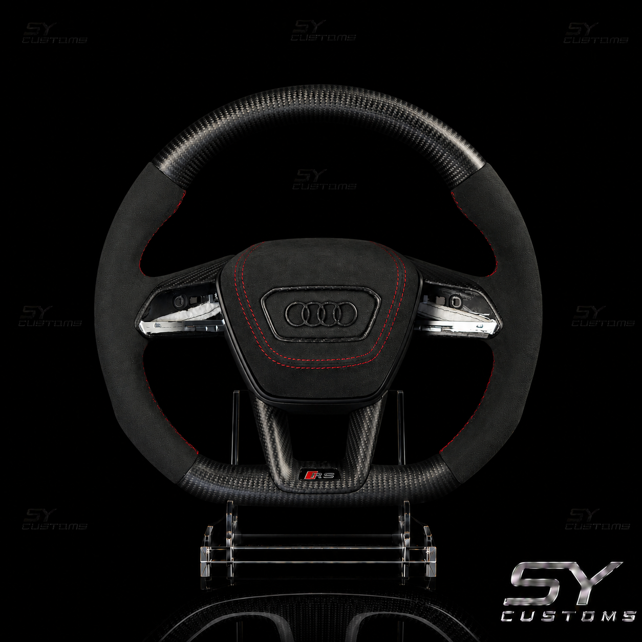 SY Customs 2020+ Audi RS6 C8 Carbon Fiber Steering Wheel
