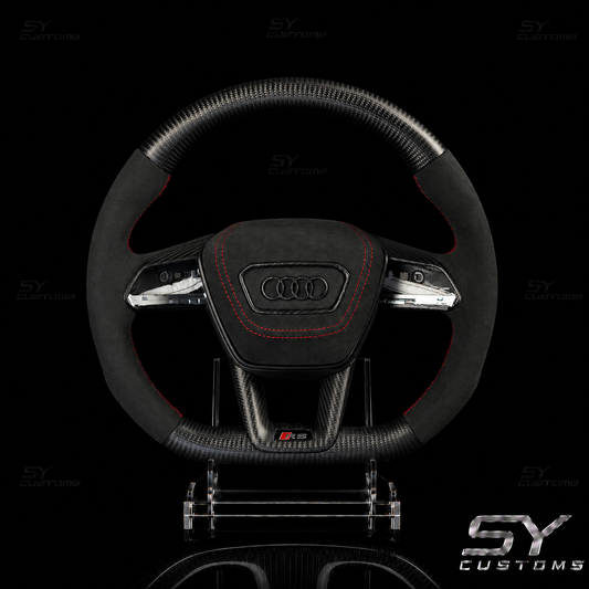 SY Customs 2020+ Audi RS6 C8 Carbon Fiber Steering Wheel