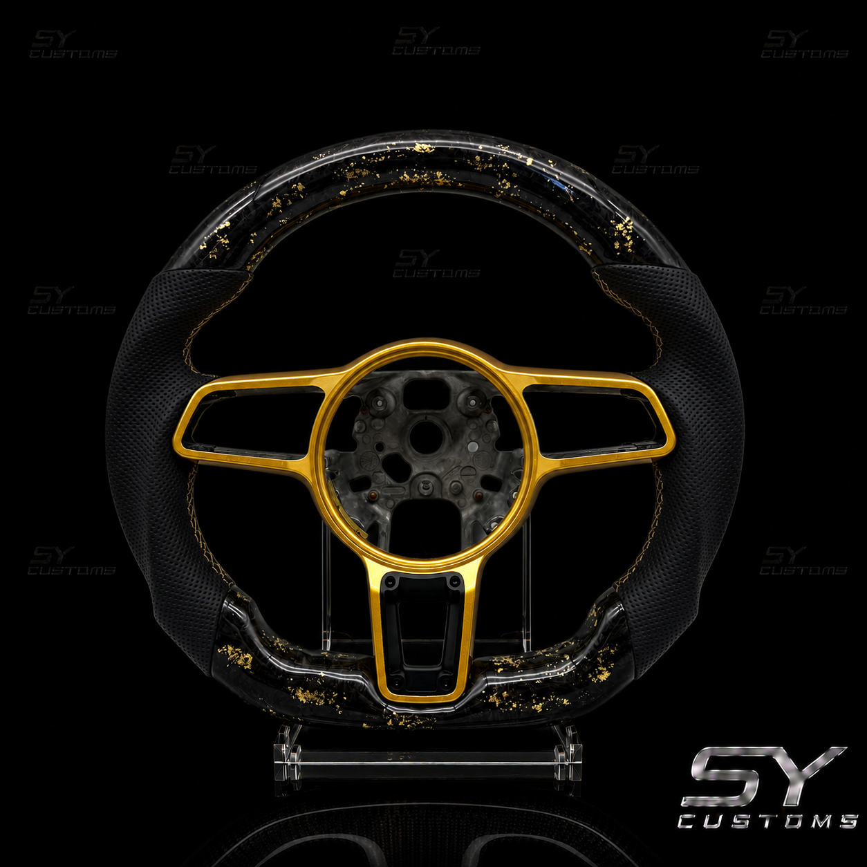 SY Customs 2013–2019 Porsche Boxster Cayman 981 / 718 / 911 991 Carbon Fiber Steering Wheel