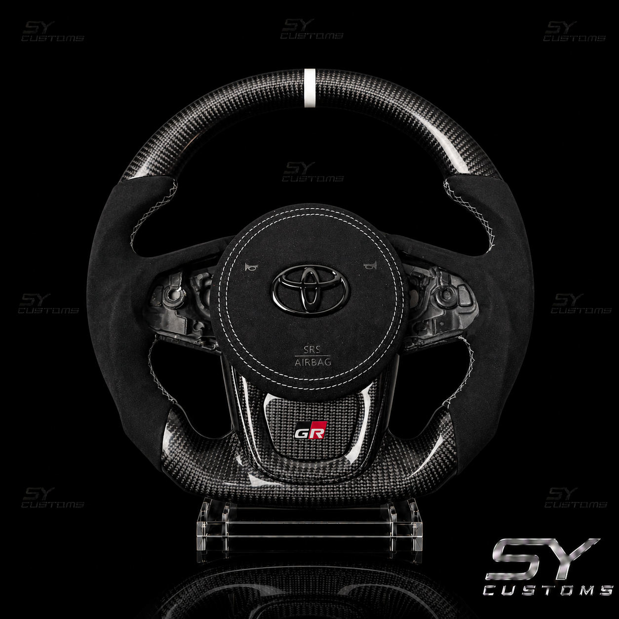 SY Customs 2020+ Toyota GR Supra A90/A91 Carbon Fiber Steering Wheel
