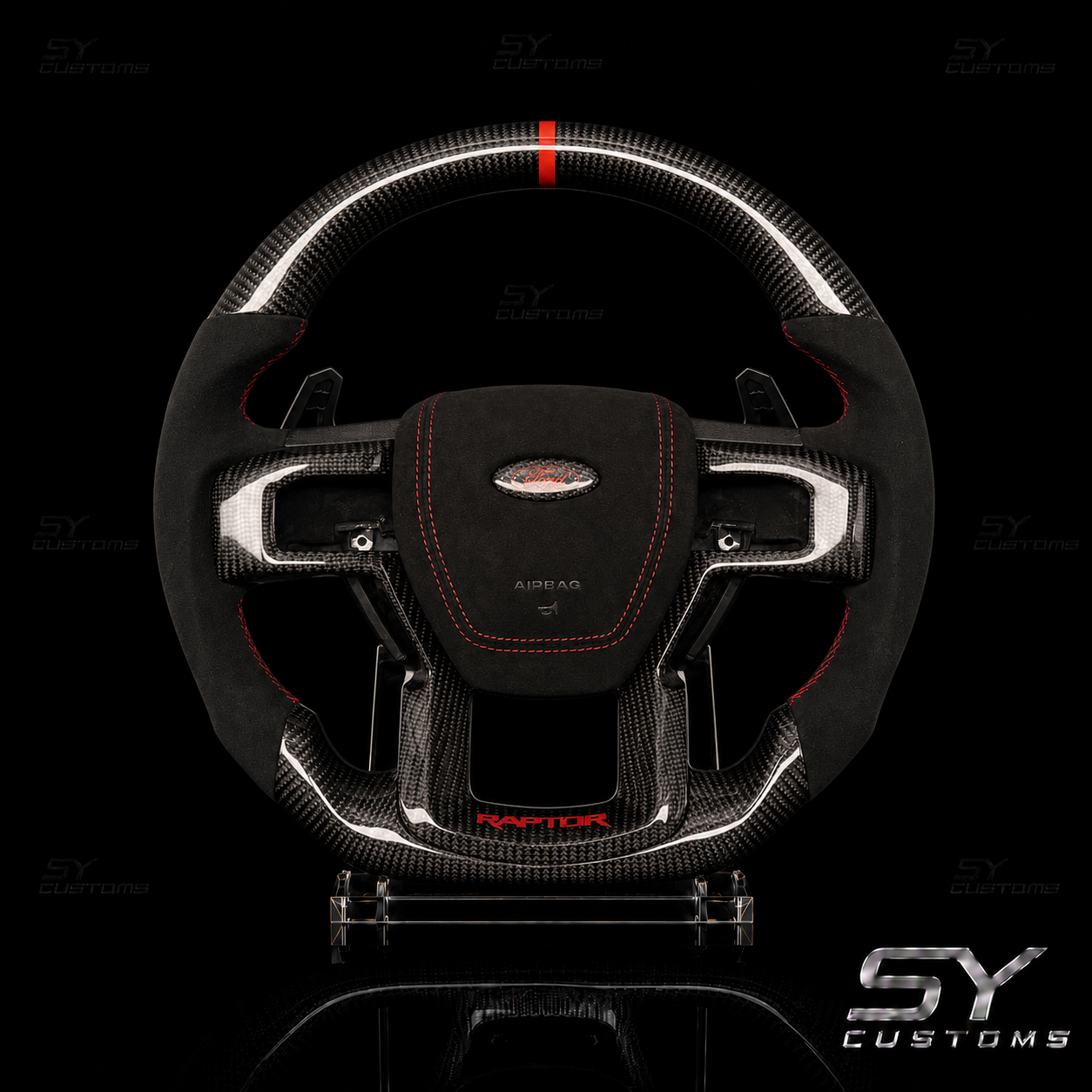 SY Customs 2015-2020 Ford F150 Carbon Fiber Steering Wheel