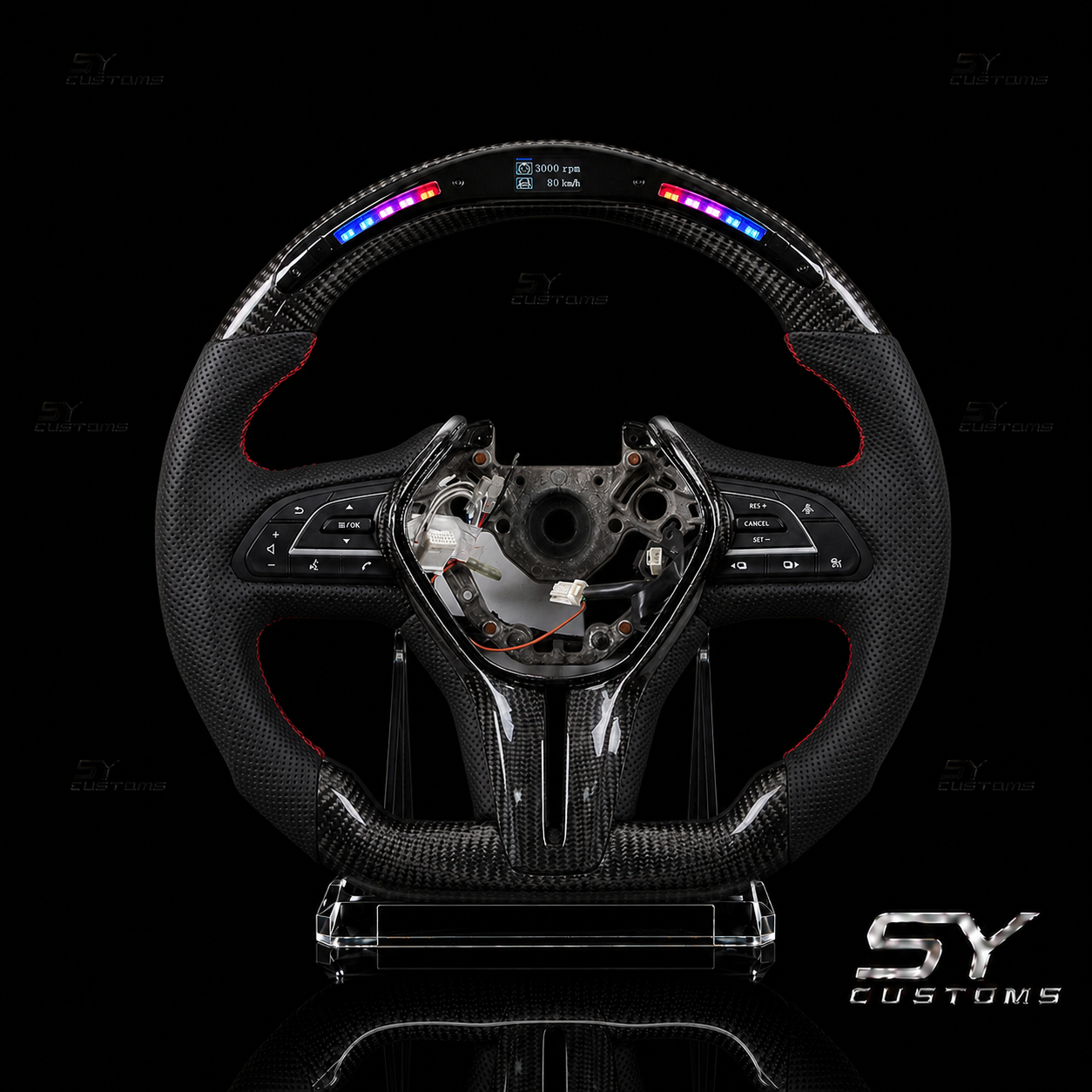 SY Customs 2014–2024 Infiniti Q50 Carbon Fiber Steering Wheel