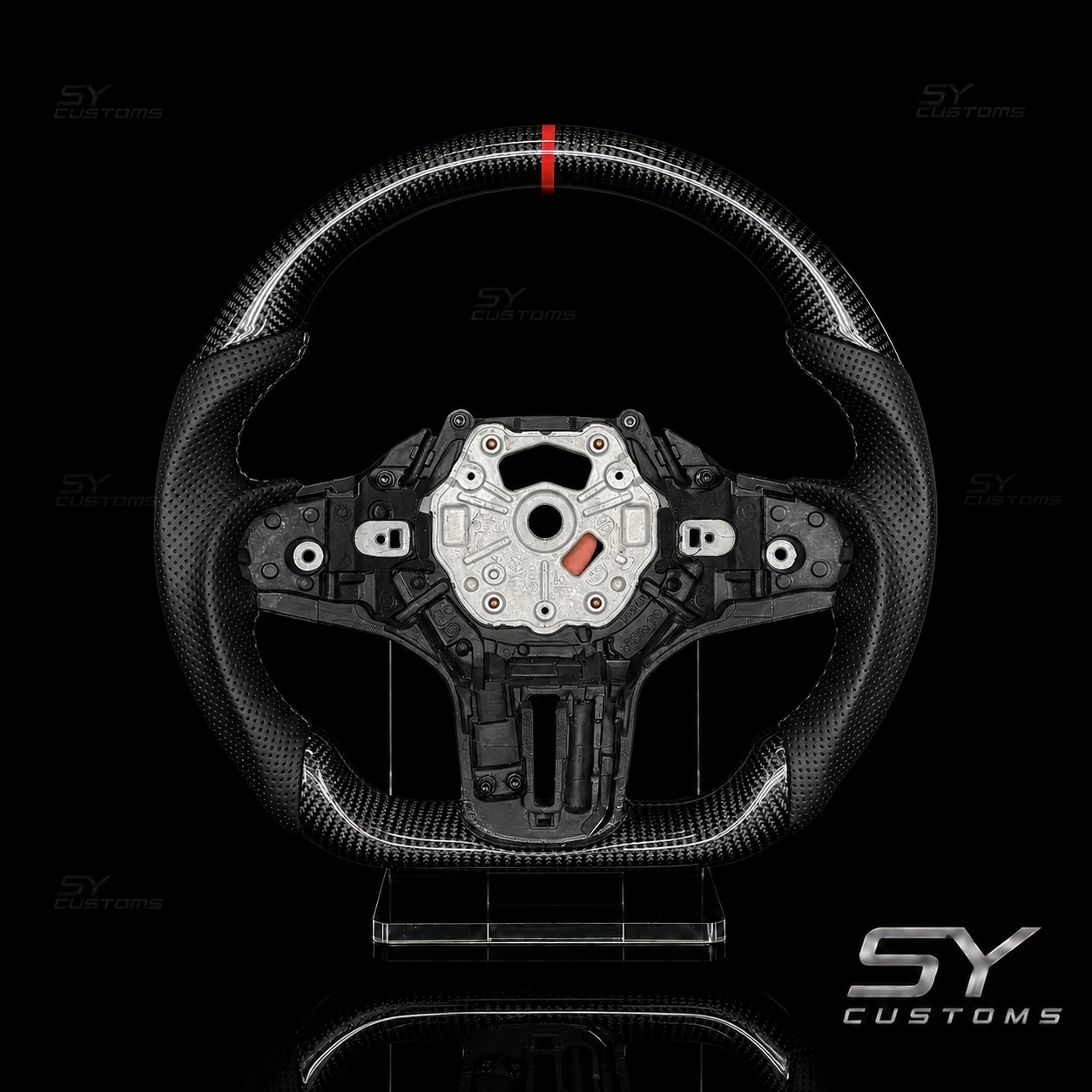 SY Customs BMW G Series G20 G22 G30 G32 G01 G02 G05 G06 Carbon Fiber Steering Wheel