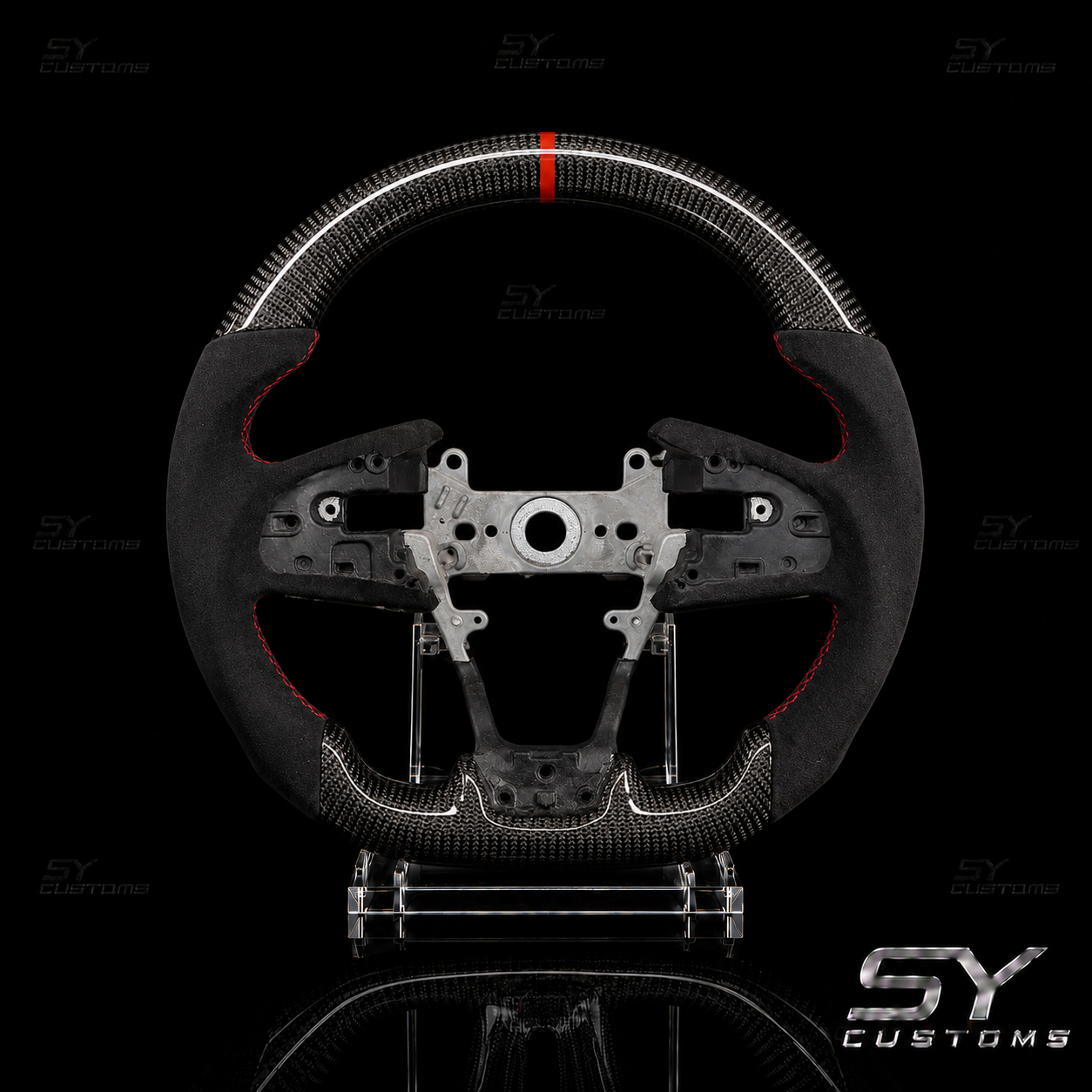 SY Customs 2016-2021 10th Gen Honda Civic Carbon Fiber Steering Wheel