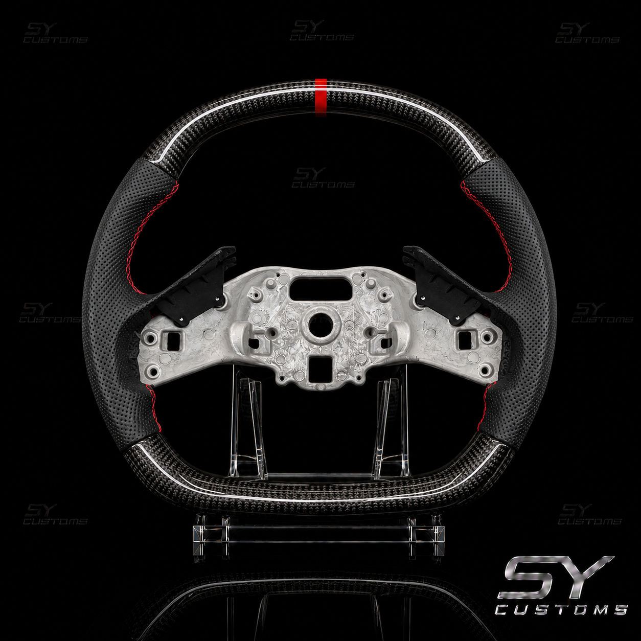 SY Customs Chevrolet C8 Corvette Carbon Fiber Steering Wheel
