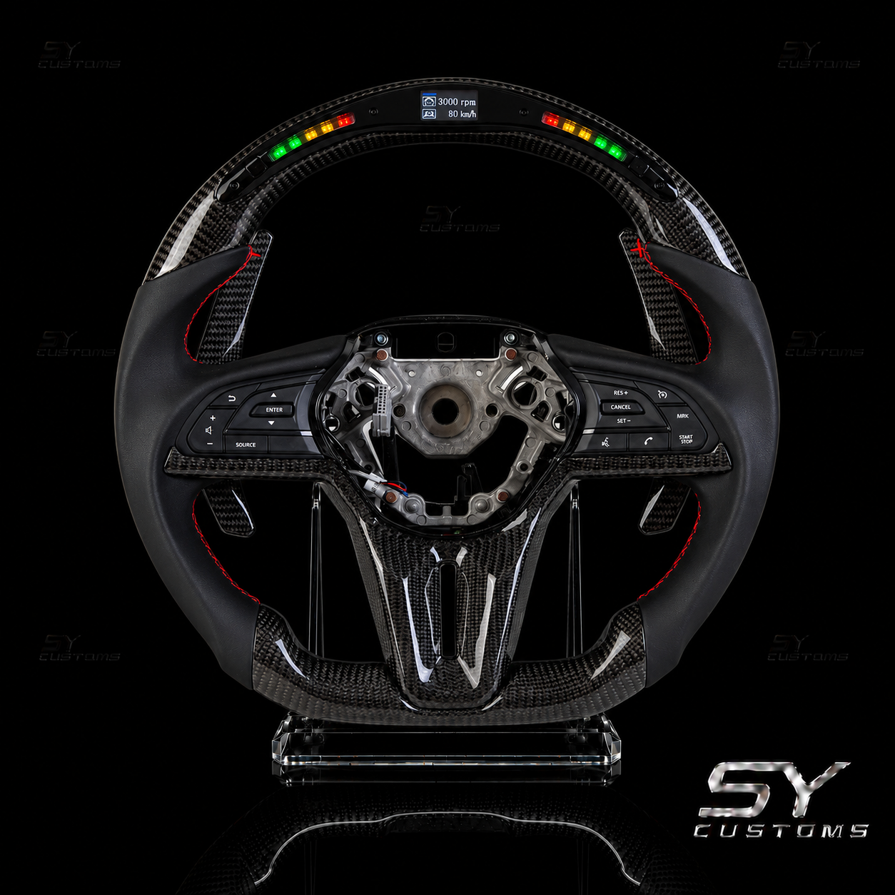 SY Customs 2017+ Nissan GT-R R35 Carbon Fiber Steering Wheel
