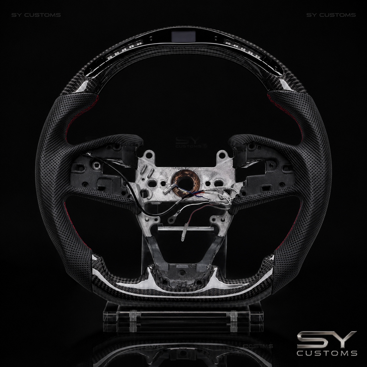 SY Customs 2016-2021 10th Gen Honda Civic Carbon Fiber Steering Wheel