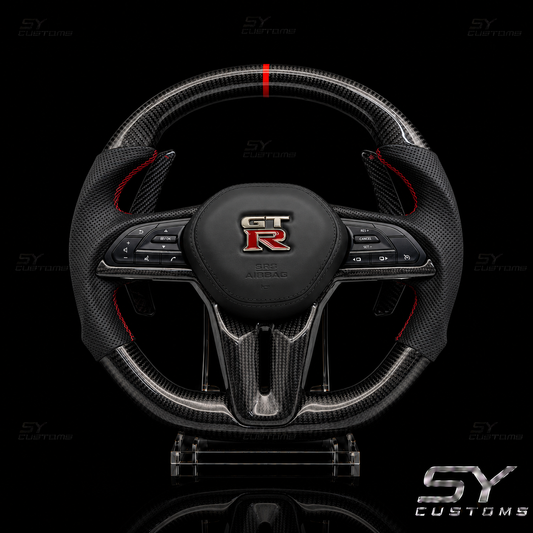 SY Customs 2017+ Nissan GT-R R35 Carbon Fiber Steering Wheel
