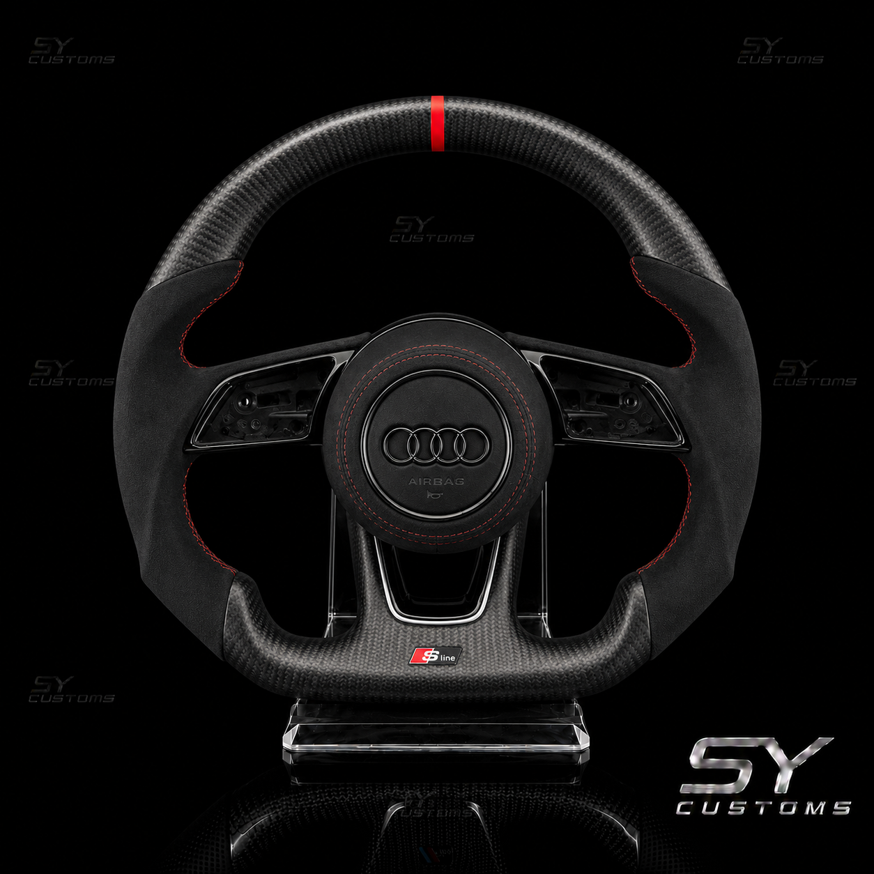 SY Customs 2017-2024 Audi B9/B9.5 A4/S4/A5/S5/RS5 Carbon Fiber Steering Wheel