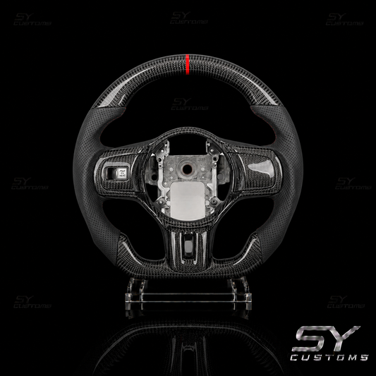 SY Customs Mitsubishi Lancer Evo X Carbon Fiber Steering Wheel