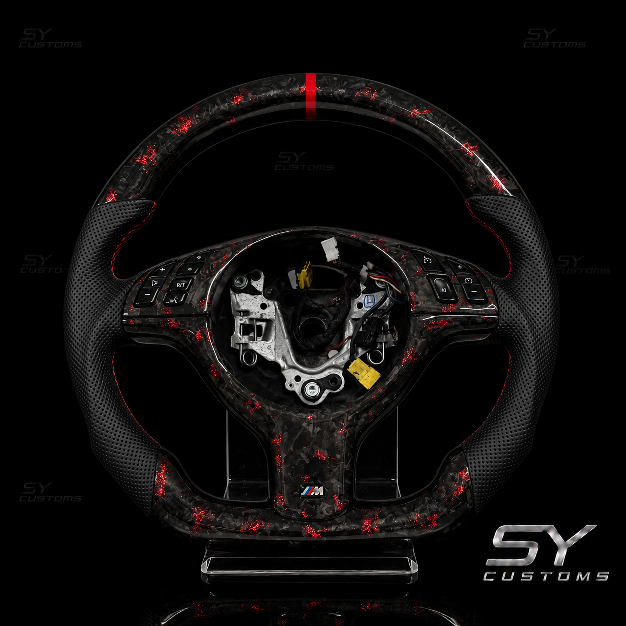 SY Customs 1998-2006 BMW 3 Series E46 Carbon Fiber Steering Wheel