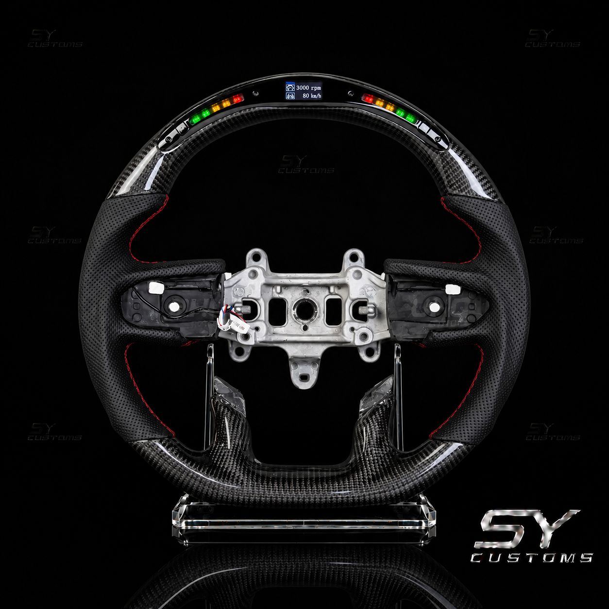 SY Customs 2013+ Dodge Ram 1500 2500 3500 Carbon Fiber Steering Wheel