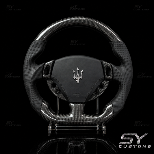 SY Customs 2014–2020 Maserati Ghibli/Quattroporte/Levante Carbon Fiber Steering Wheel
