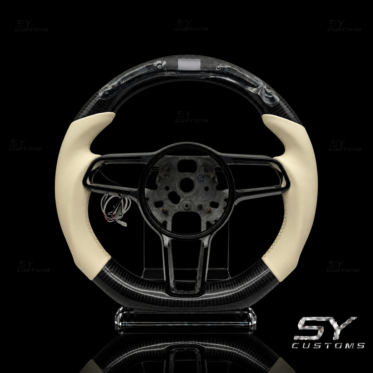 SY Customs 2013–2019 Porsche Boxster Cayman 981 / 718 / 911 991 Carbon Fiber Steering Wheel