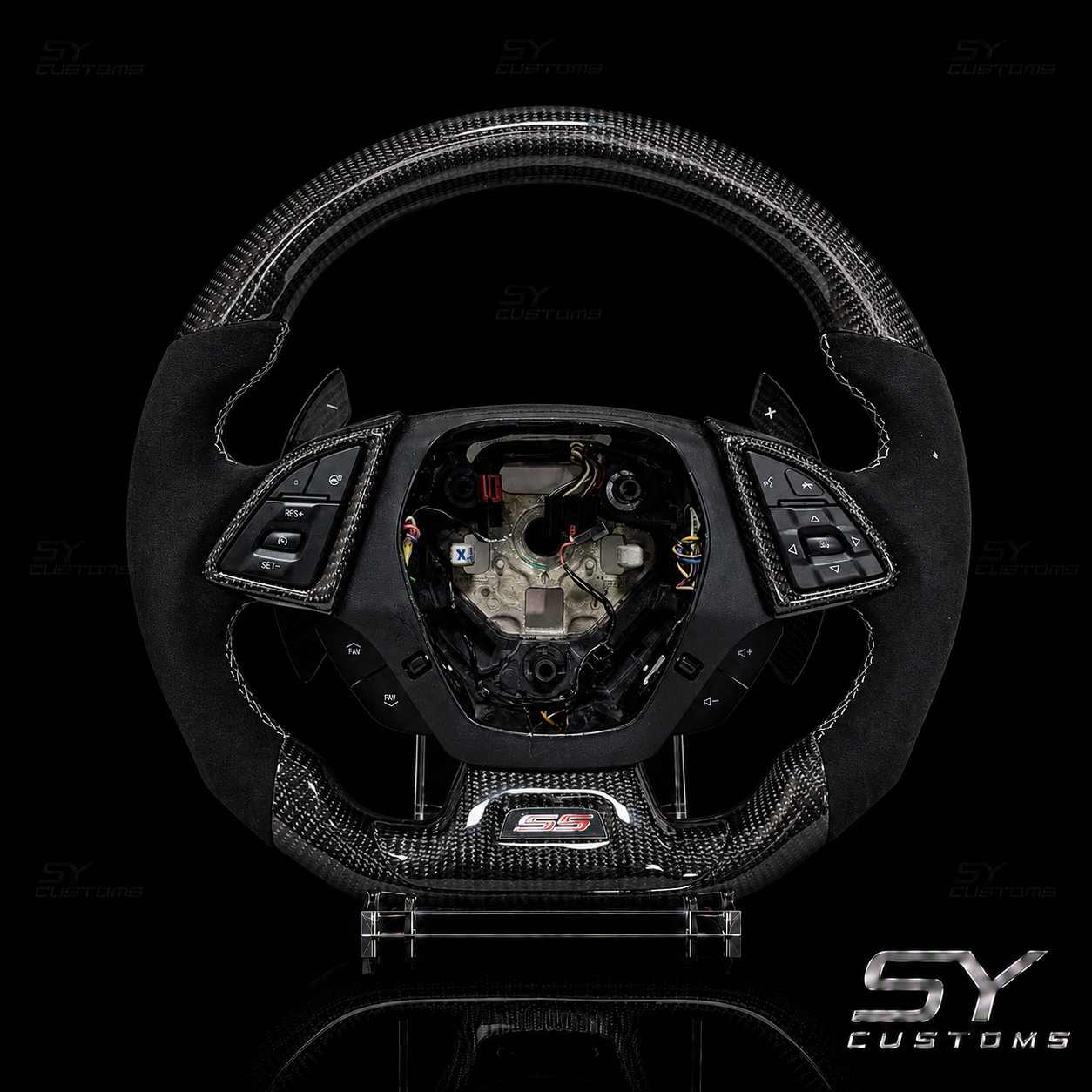 SY Customs 2016–2024 Chevrolet Camaro Carbon Fiber Steering Wheel