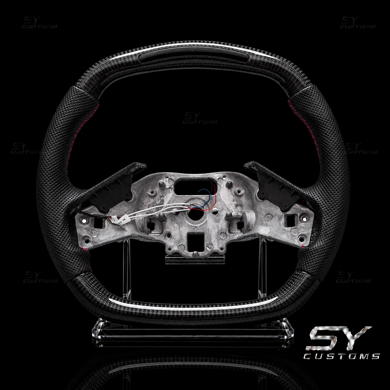 SY Customs Chevrolet C8 Corvette Carbon Fiber Steering Wheel