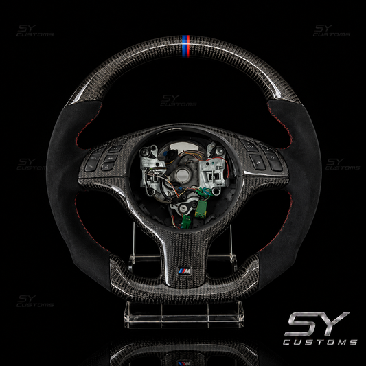 SY Customs 1998-2006 BMW 3 Series E46 Carbon Fiber Steering Wheel