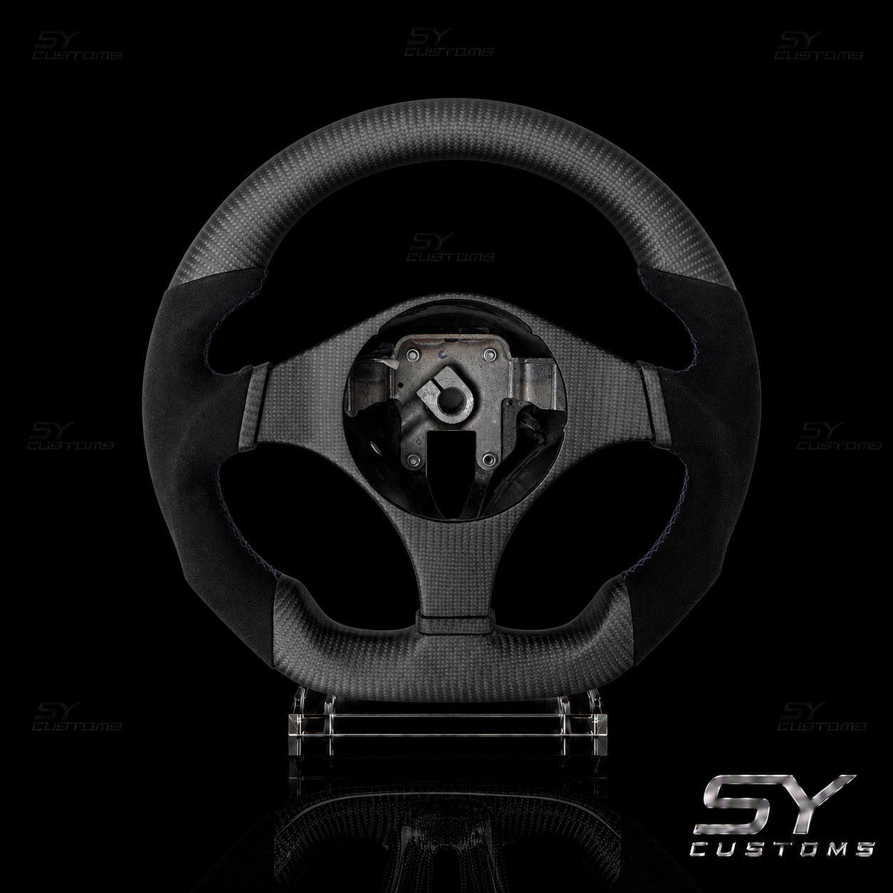 SY Customs Mitsubishi Lancer EVO 7/8/9 Carbon Fiber Steering Wheel