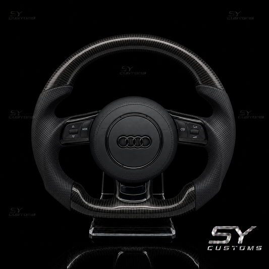 SY Customs 2006-2014 Audi TT/TTS/TTRS 8J Carbon Fiber Steering Wheel