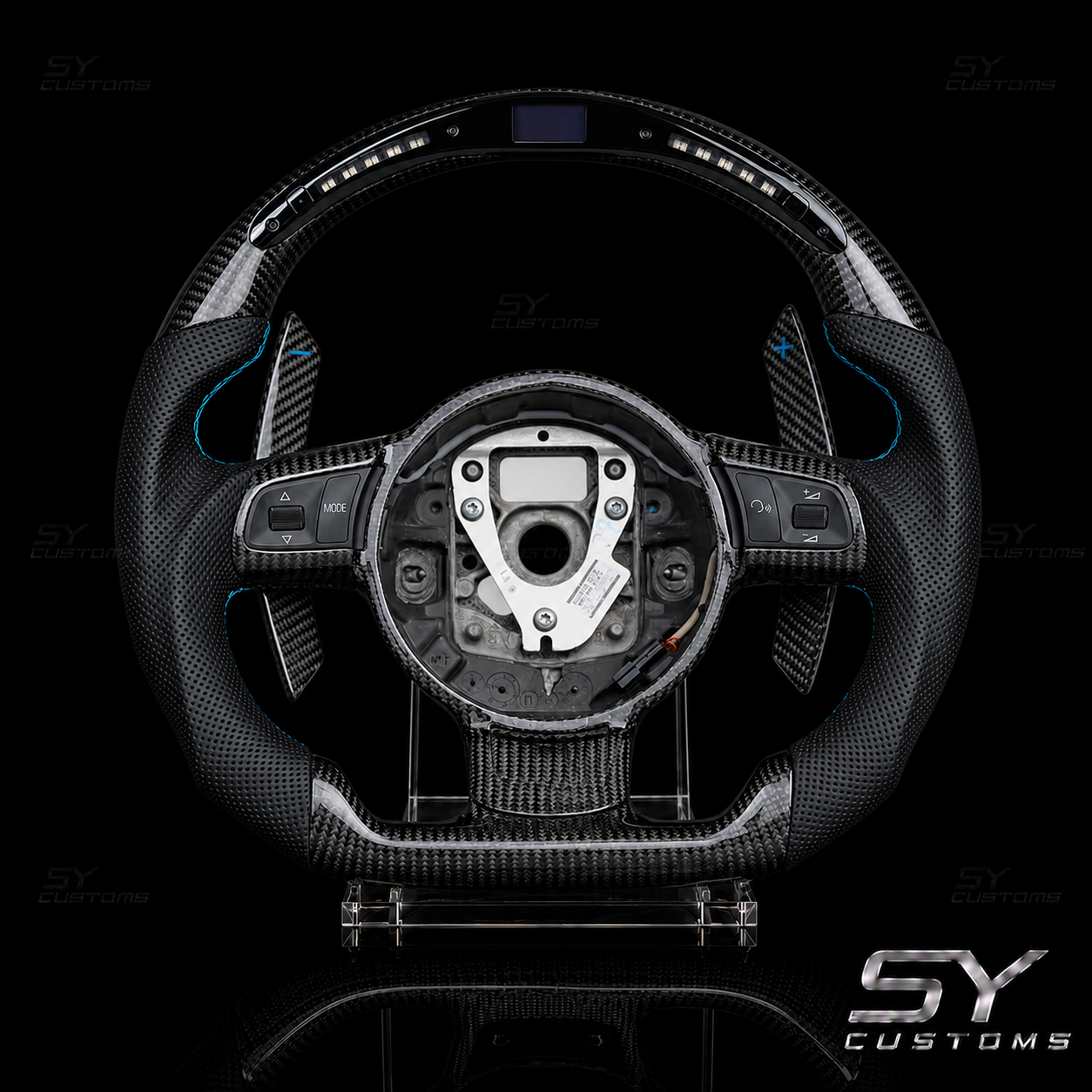 SY Customs 2006-2014 Audi TT/TTS/TTRS 8J Carbon Fiber Steering Wheel