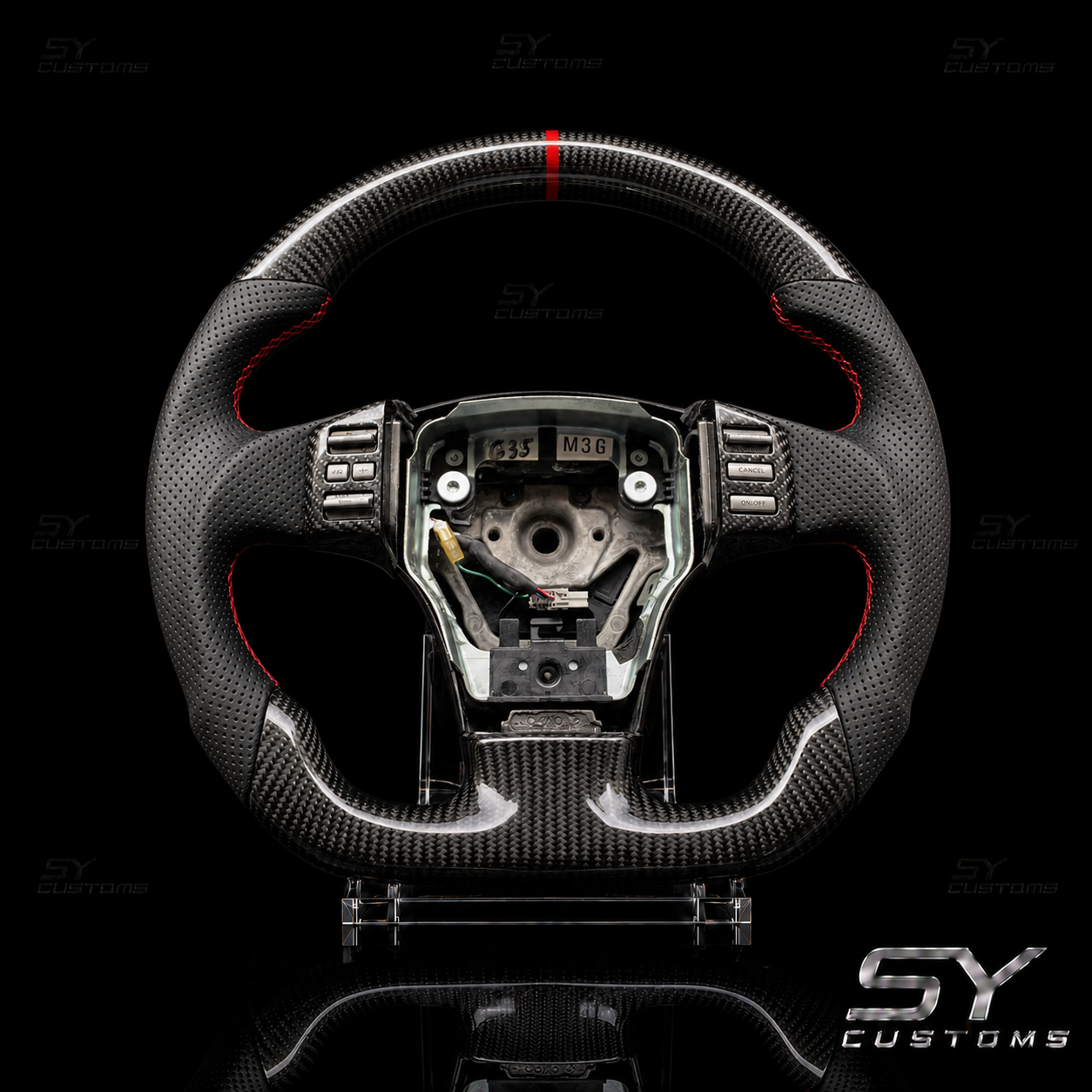 SY Customs 2003–2008 Infiniti G35 Carbon Fiber Steering Wheel
