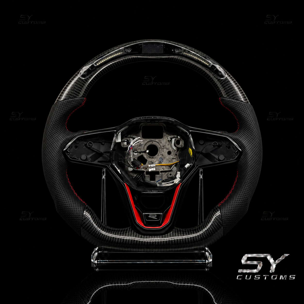 SY Customs 2020+ Volkswagen Golf MK8 GTI/R Carbon Fiber Steering Wheel