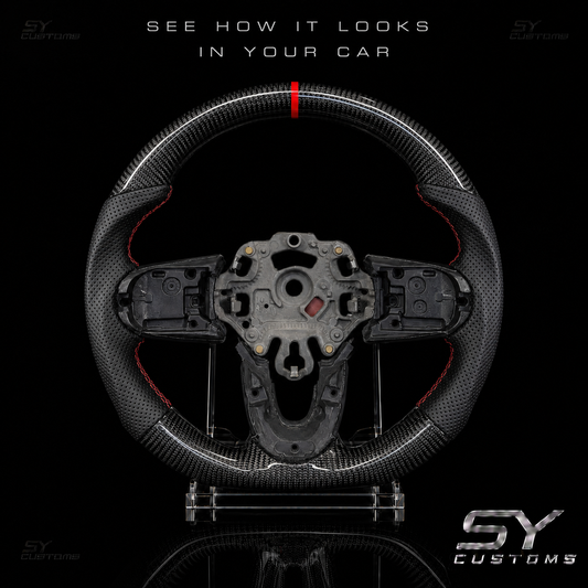 SY Customs 2014–2023 MINI Cooper F55/F56/F57 Carbon Fiber Steering Wheel