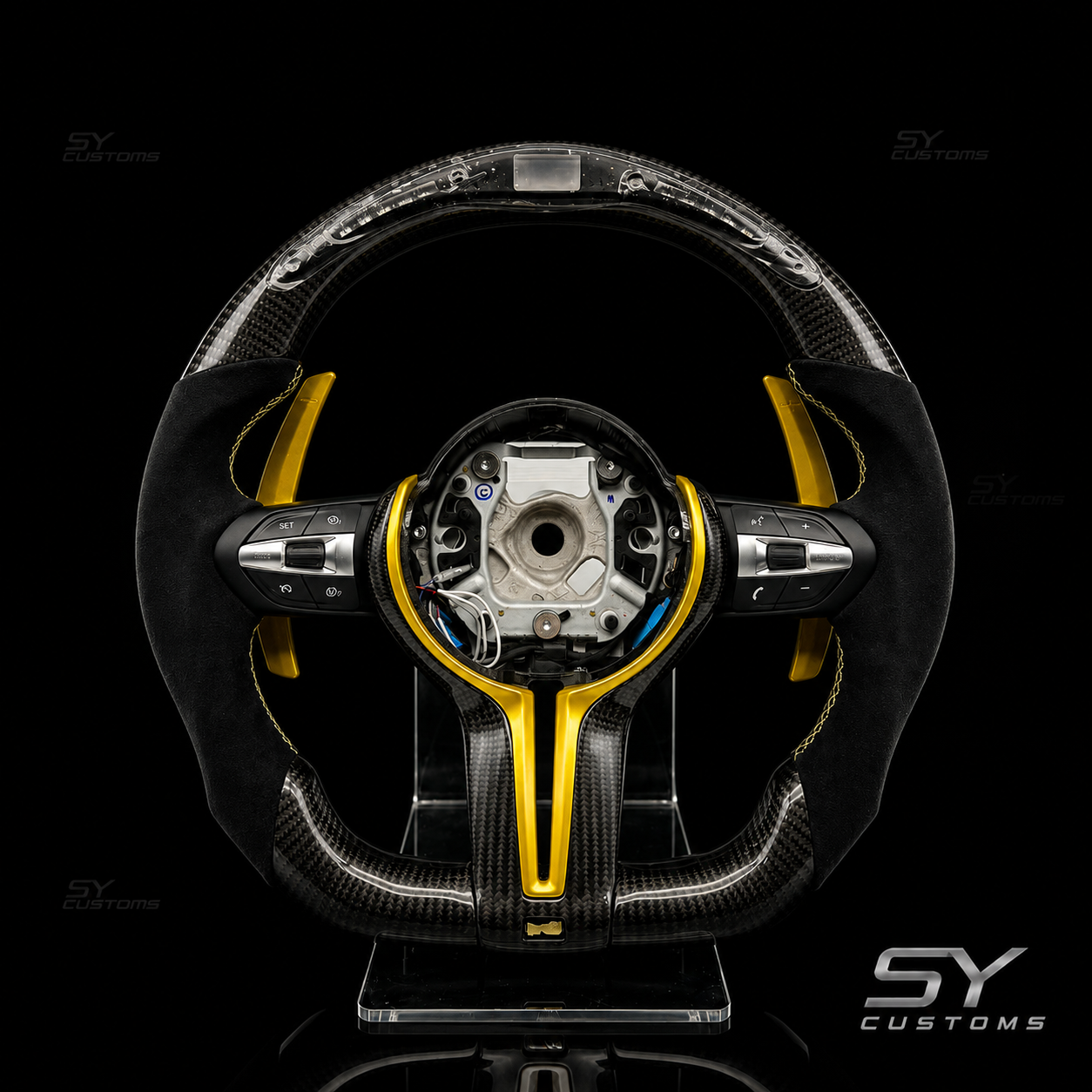 SY Customs 2012-2018 BMW F2X/F3X/F8X/F1X Carbon Fiber Steering Wheel