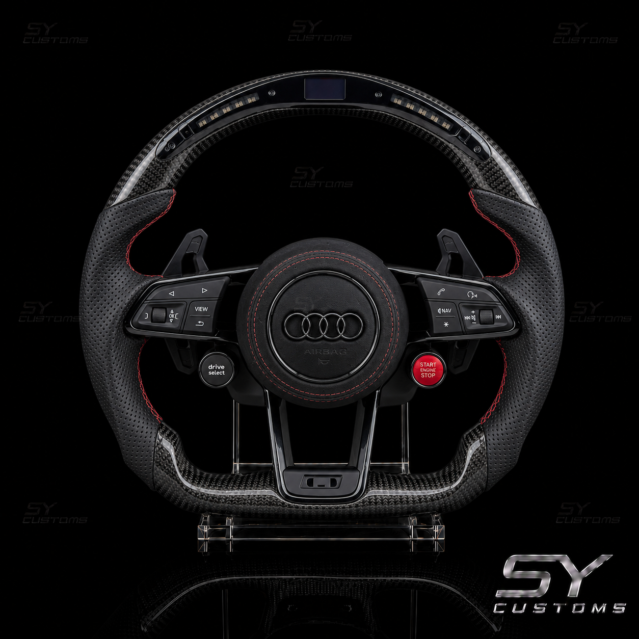 SY Customs 2016-2023 Audi R8 Type 4S Carbon Fiber Steering Wheel