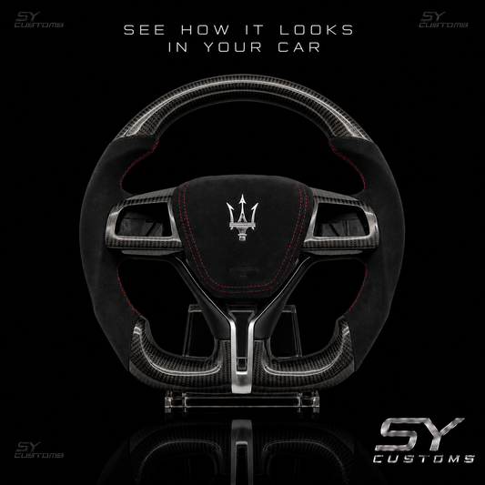 SY Customs 2021+ Maserati Ghibli/Quattroporte/Levante Carbon Fiber Steering Wheel