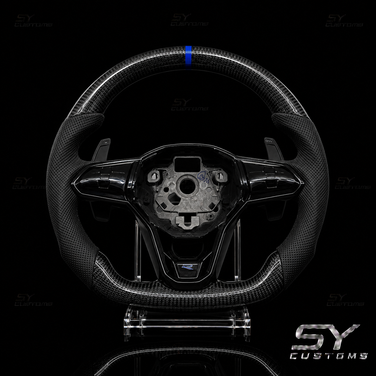 SY Customs 2020+ Volkswagen Golf MK8 GTI/R Carbon Fiber Steering Wheel