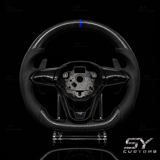 SY Customs 2020+ Volkswagen Golf MK8 GTI/R Carbon Fiber Steering Wheel
