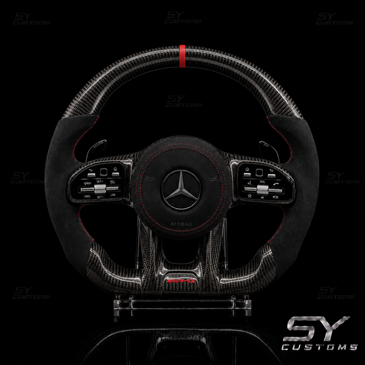 SY Customs 2018+ Mercedes-Benz A/C/E/CLA/GLC AMG Style Carbon Fiber Steering Wheel